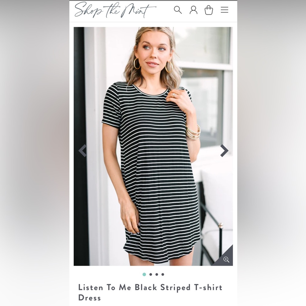 Black & White T-Shirt Dress